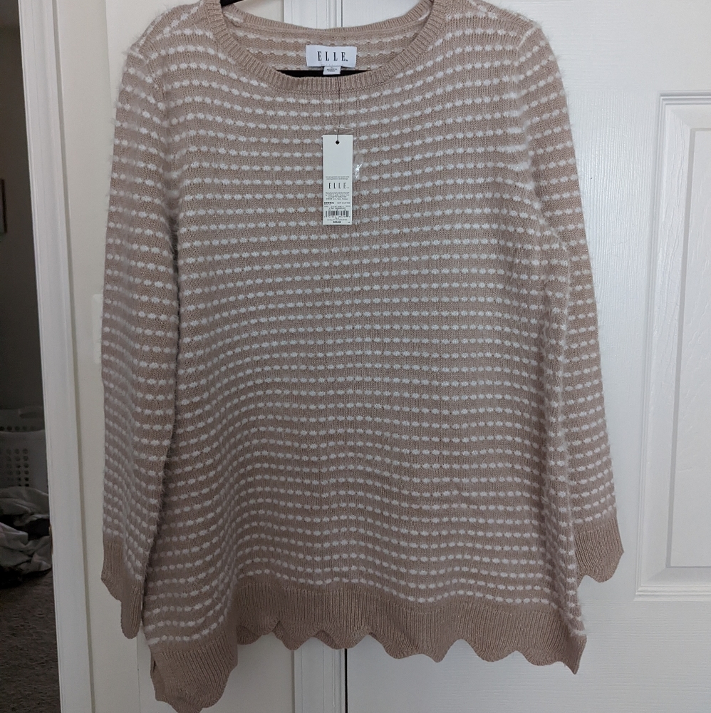 Elle Sweater with beautiful Scallop Edges‎